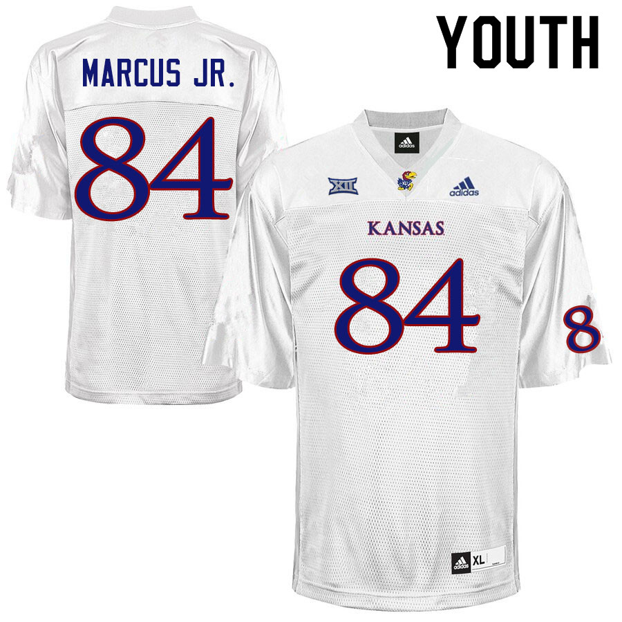 Youth #84 Thomas Marcus Jr. Kansas Jayhawks College Football Jerseys Sale-White